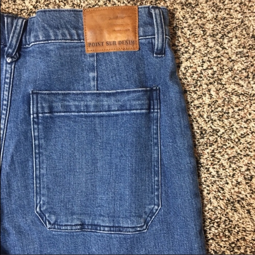 Used J Crew Point Sur Wide Leg Crop denim